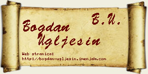 Bogdan Uglješin vizit kartica